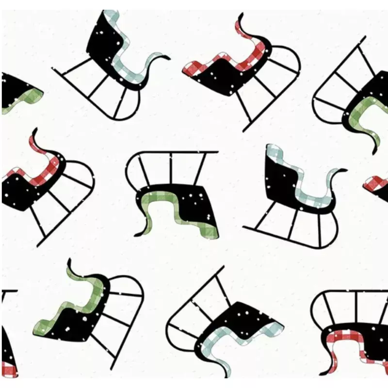 White as Snow Sleigh Toss White Yardage