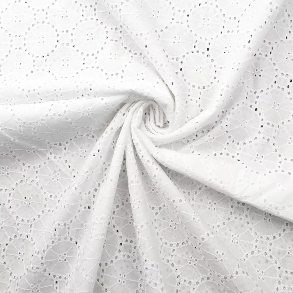White Broderie Anglaise Pure Cotton - Ferris Wheel
