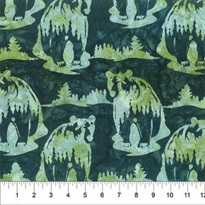 Wild Country Bear Evergreen Fabric