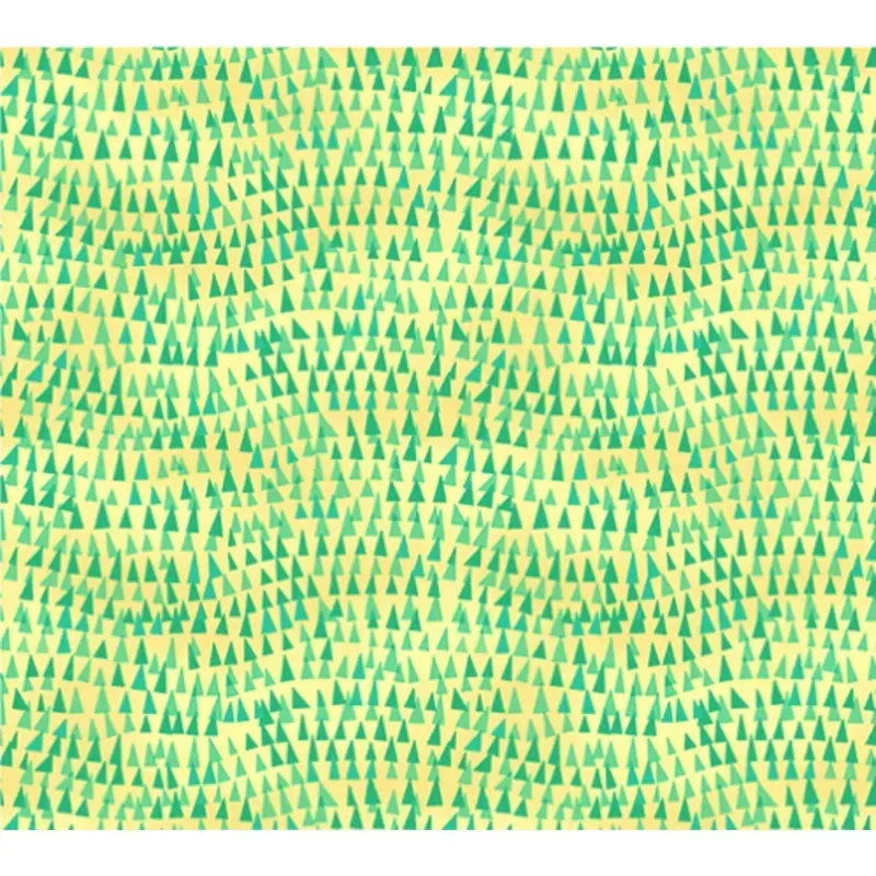 Wild North Triangle Tops Pale Yellow Yardage