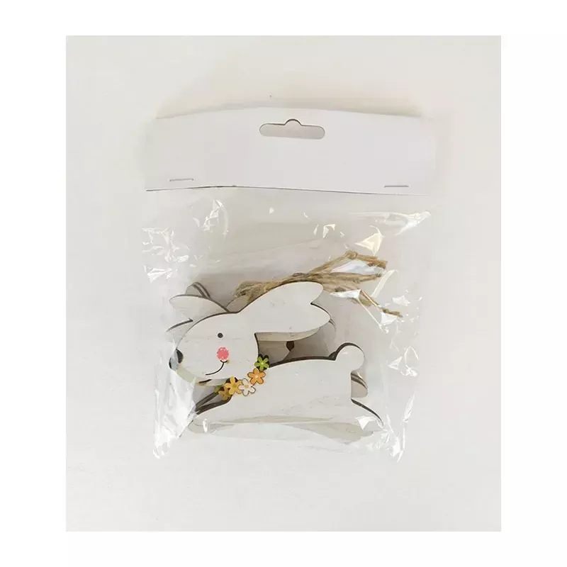 Wooden Leaping Bunnies - 6 Piece