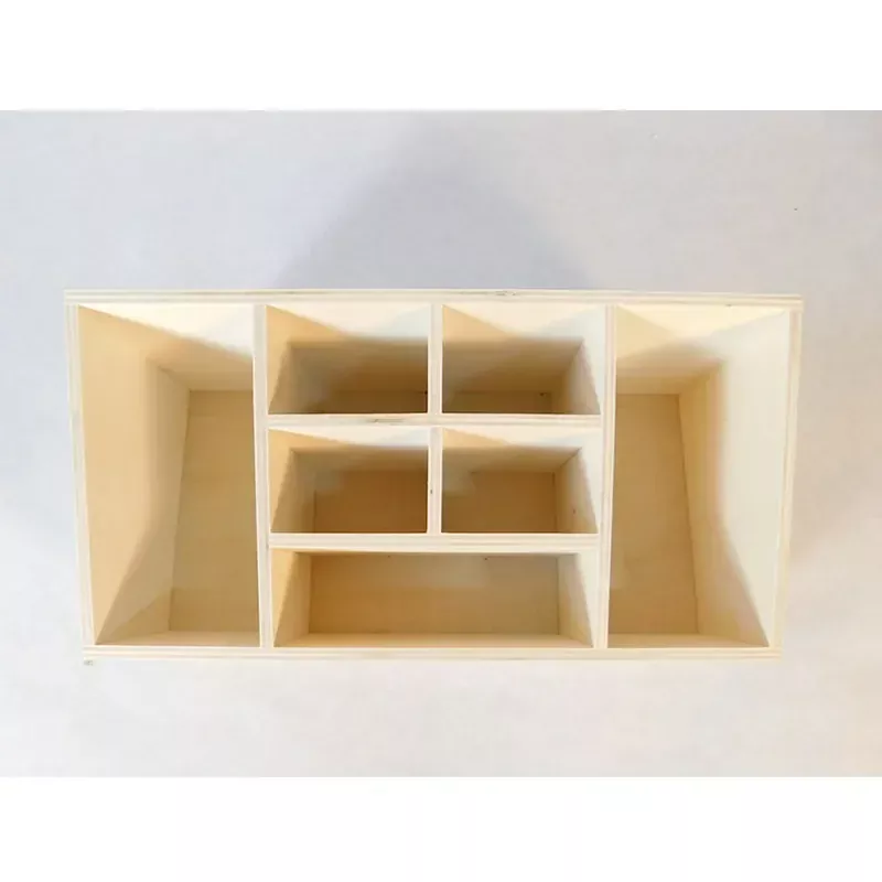 Wooden Pencil Caddy with 7 Compartments