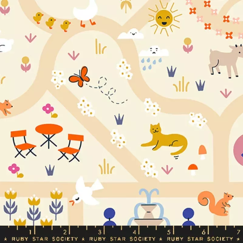 Woodland Park Garden Map Parchment