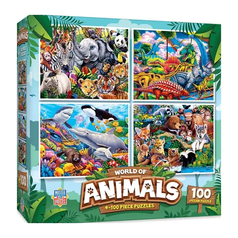 World of Animals 4 Pack - 100 Piece
