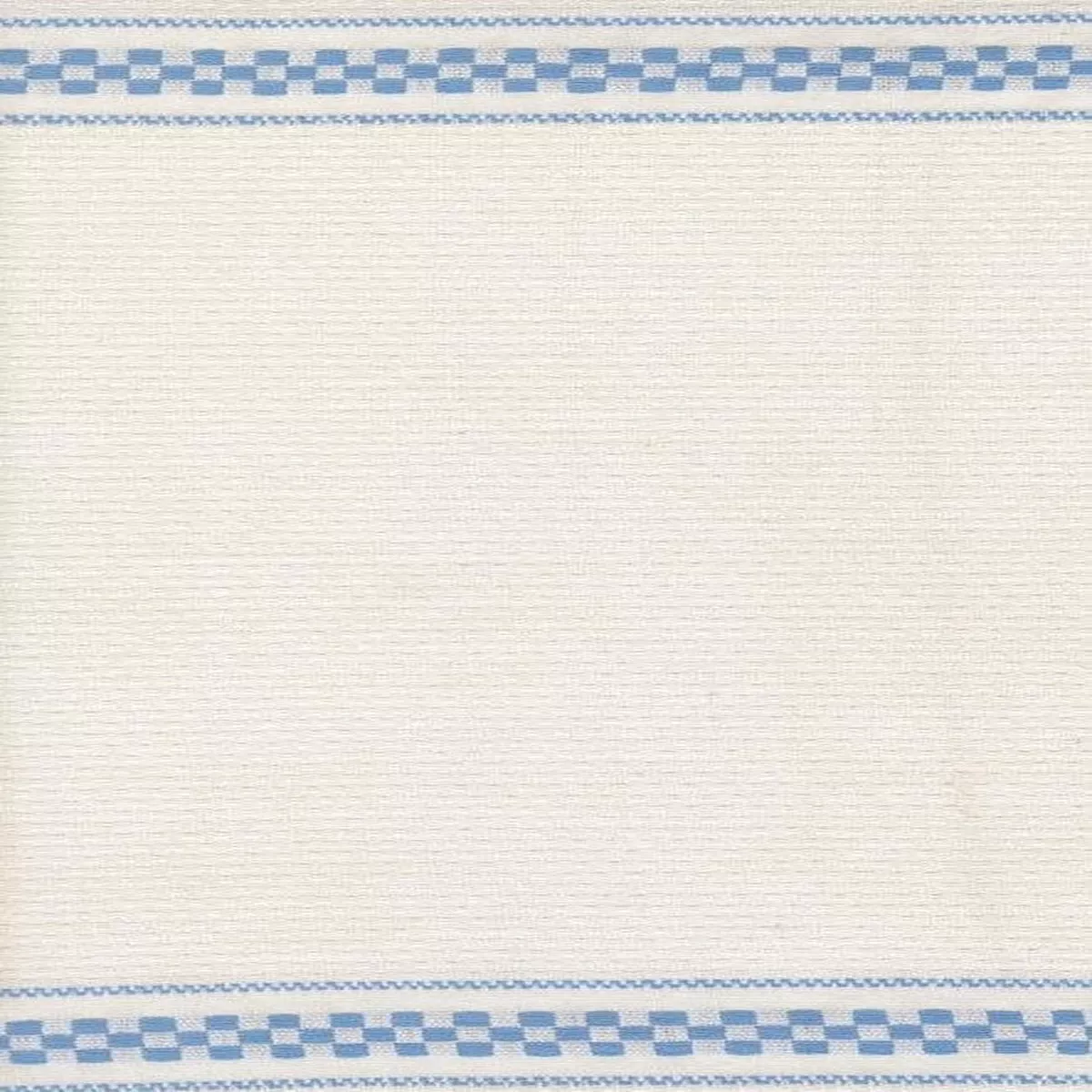 Woven Check 16" Toweling - Cream Sky