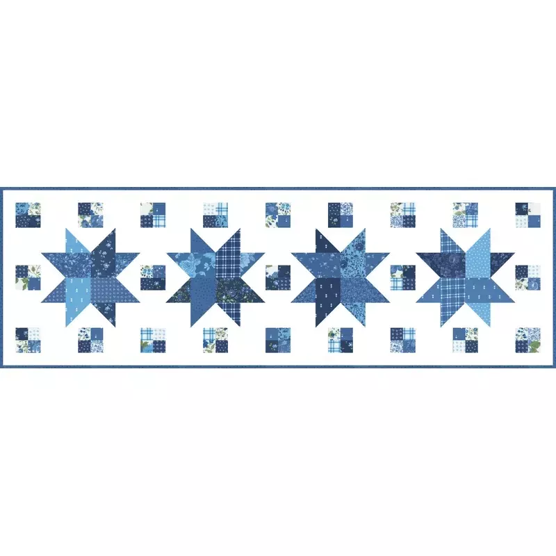 Woven Stars Table Runner Kit with Pattern - Blueprint