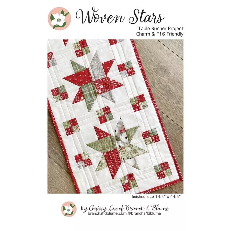 Woven Stars Table Runner Pattern - PAPER