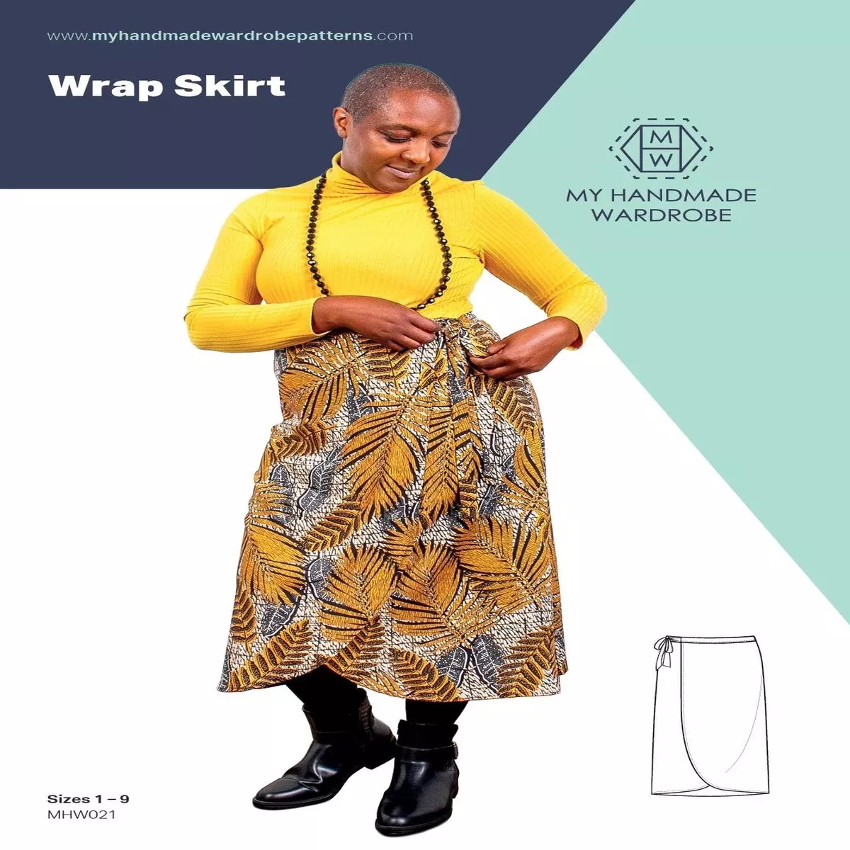 Wrap Skirt Sewing Pattern - By My Handmade Wardrobe