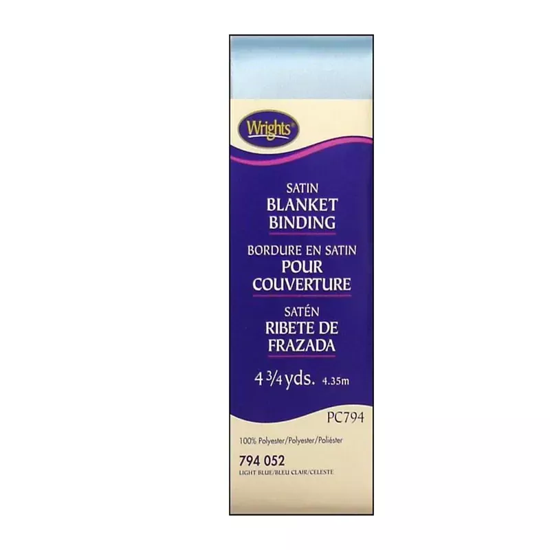 Wrights Satin Blanket Binding - 2-inch - Blue