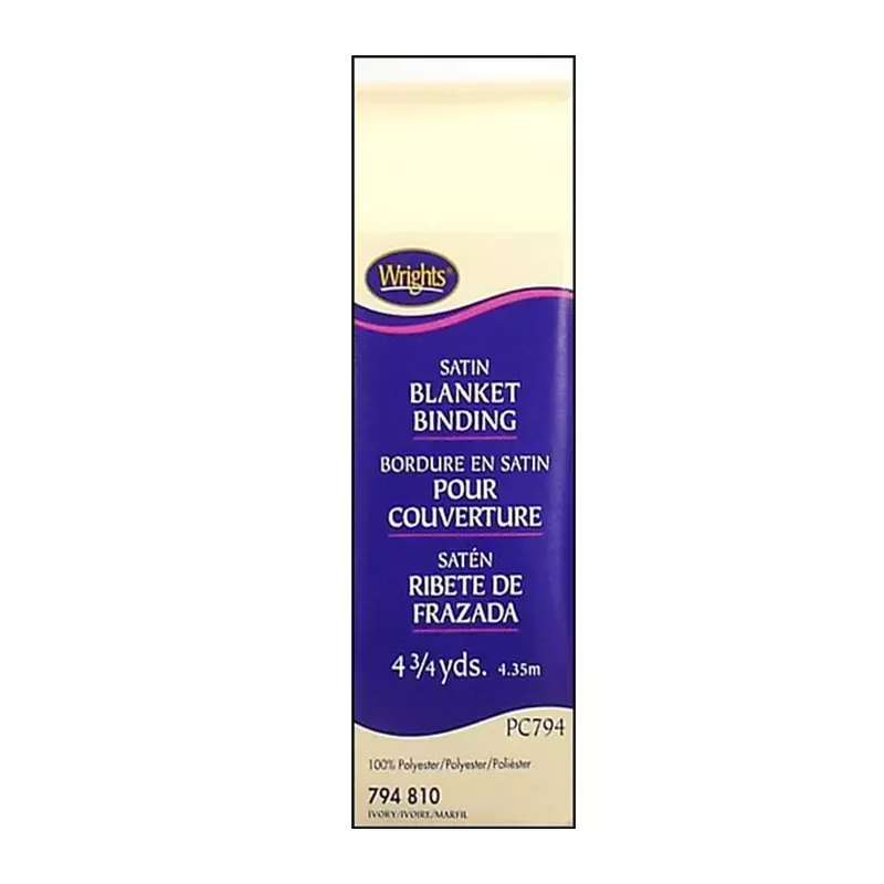 Wrights Satin Blanket Binding - 2-inch - Ivory