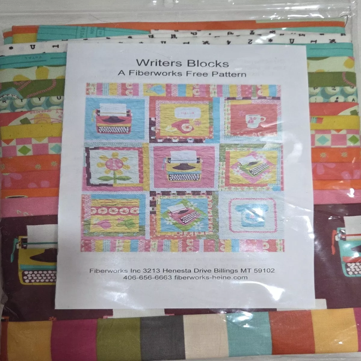 Writers Block Pattern & Fabric Kit