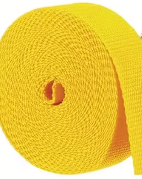 YELLOW: Polypropylene Nylon Webbing 5 Yard Heavy Duty Webbing - Strapping - 100% Nylon in 1" width