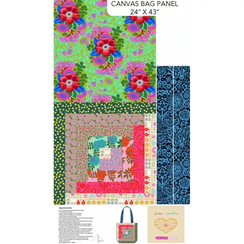 Yesterday Tote Panel No. 1 Canvas Project CAMT03-10 - Panel