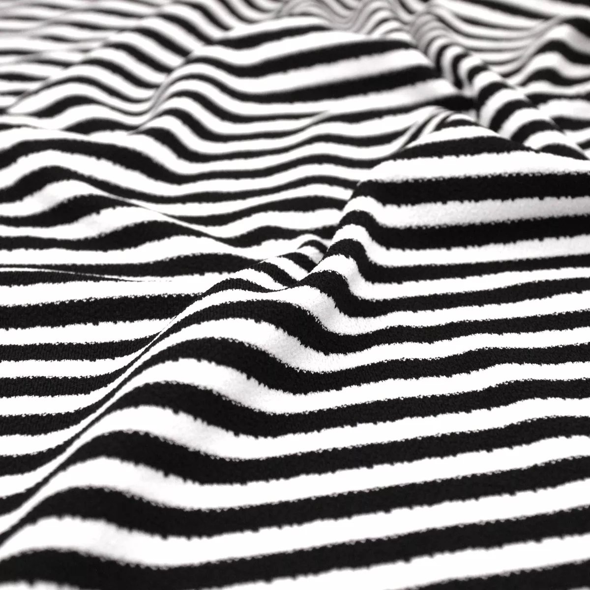 Zebra Ponte Roma Textured Crepe Stretch Jersey - Black White
