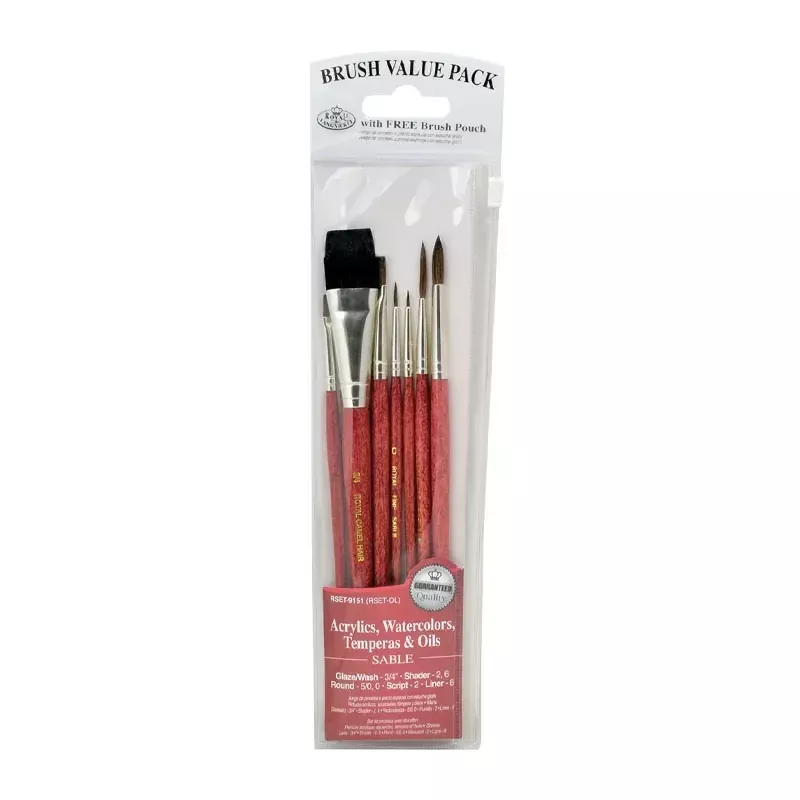 Zip N' Close Brush Set, Professional Brush Set - 7 Piece