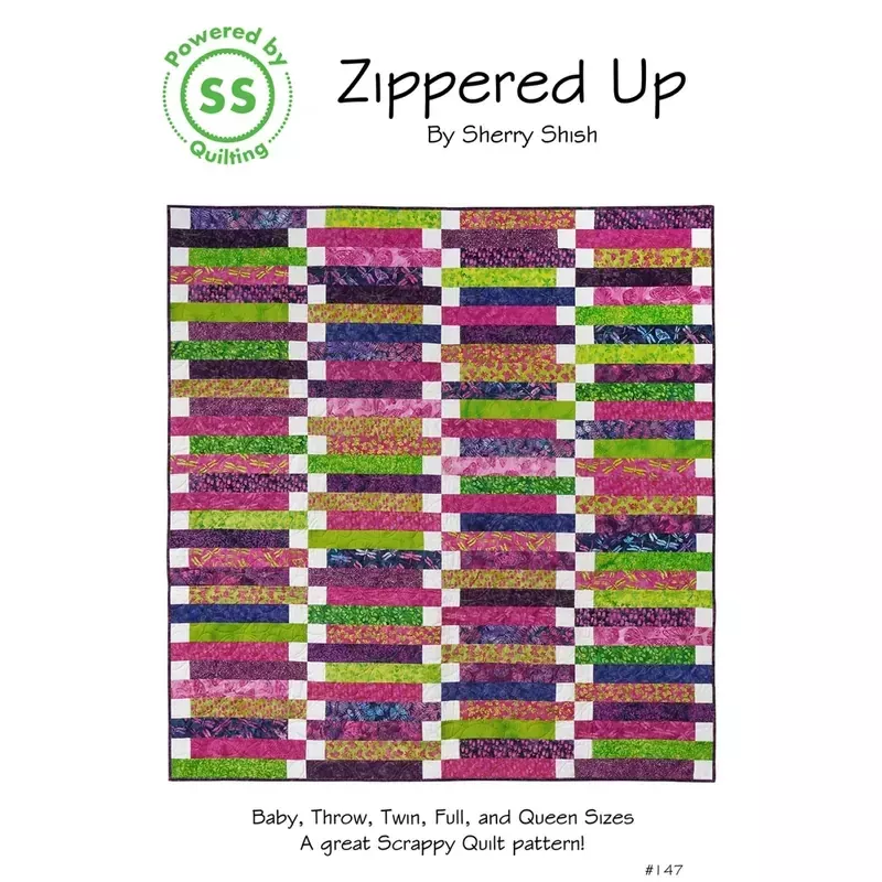 Zippered Up Quilt Pattern by Sheri Shish of Powered by Quilting - PBQ147