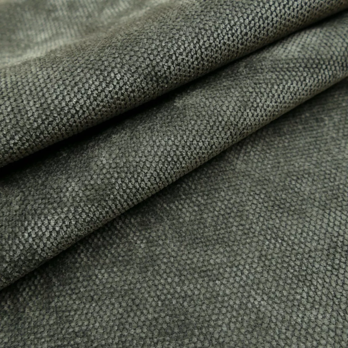 Zurich Upholstery Chenille Weave - Charcoal Green